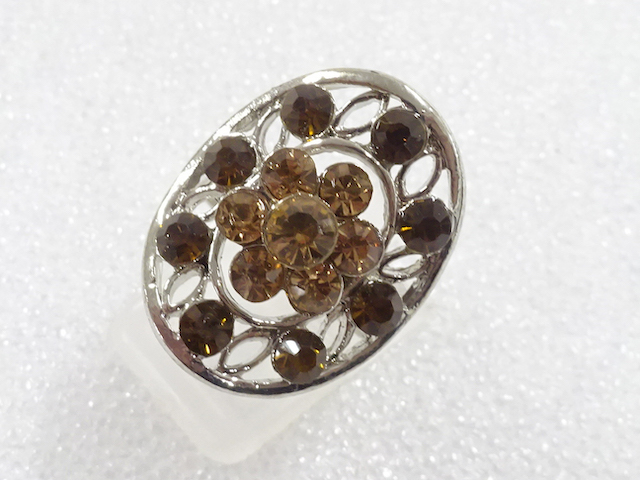 JAPANESE KIMONO / ANTIQUE COLORED STONE RING (SIZE 13)